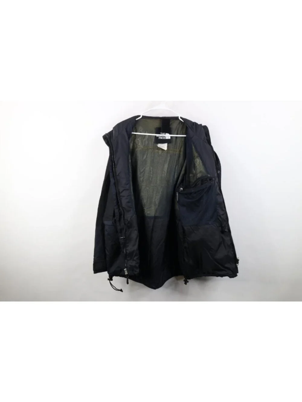 Vtg 90s The North Face Mens Medium Goretex Waterproof Hooded Rain Jacket Black